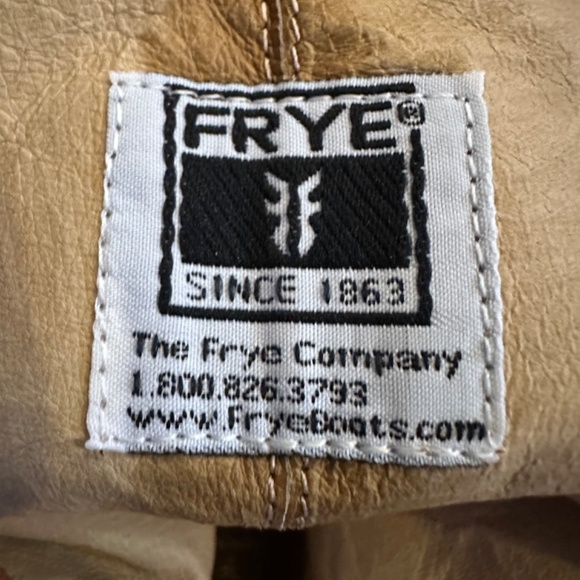 Frye Phillip Harness Light Brown Leather Midi Boots Size 6 Womens - Picture 5 of 5